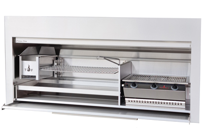 1650 mm Premium combination braai - 430 s/s - with Chad-o-Chef 3 Burner Sizzler